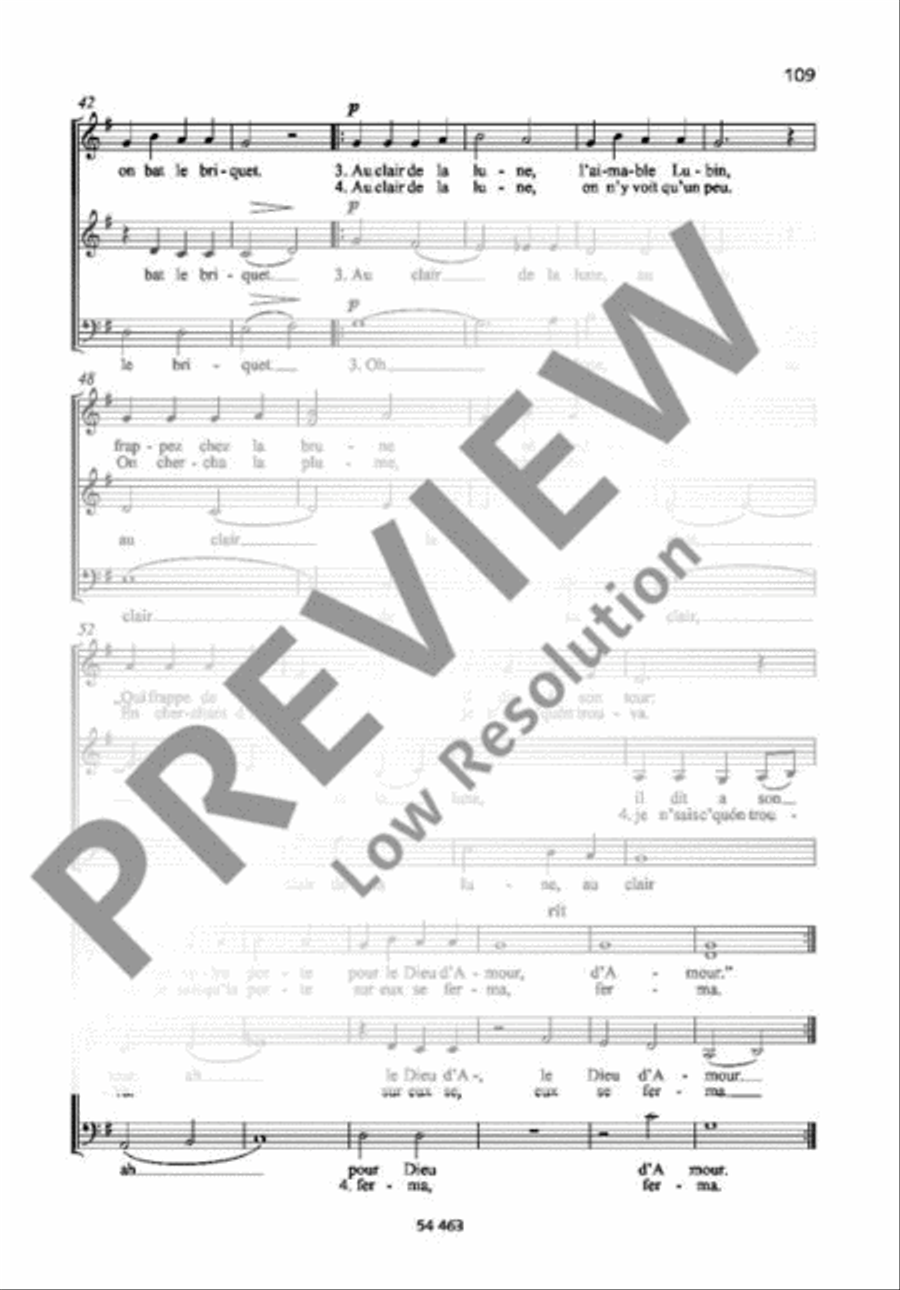 Au clair de la lune A Cappella scores gallery preview page 4