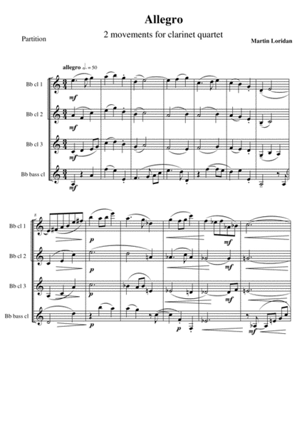 Introduction et Allegro for Clarinet Quartet image number null