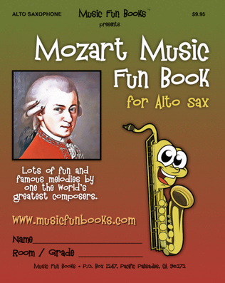 Book cover for Mozart Music Fun Book for Alto Sax