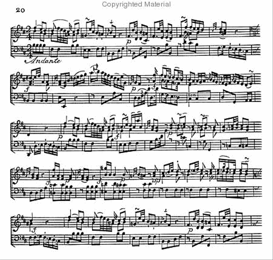 Six harpsichord sonatas for the use of ladies. 1765-1766. Harpsichord scores gallery preview page 3