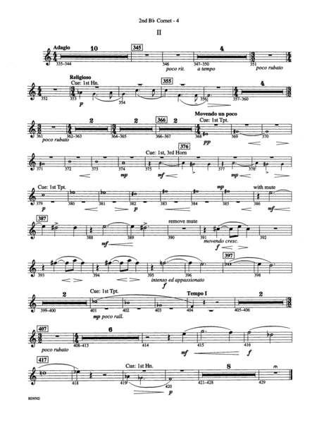 Symphony No. 3 for Band: 2nd B-flat Cornet