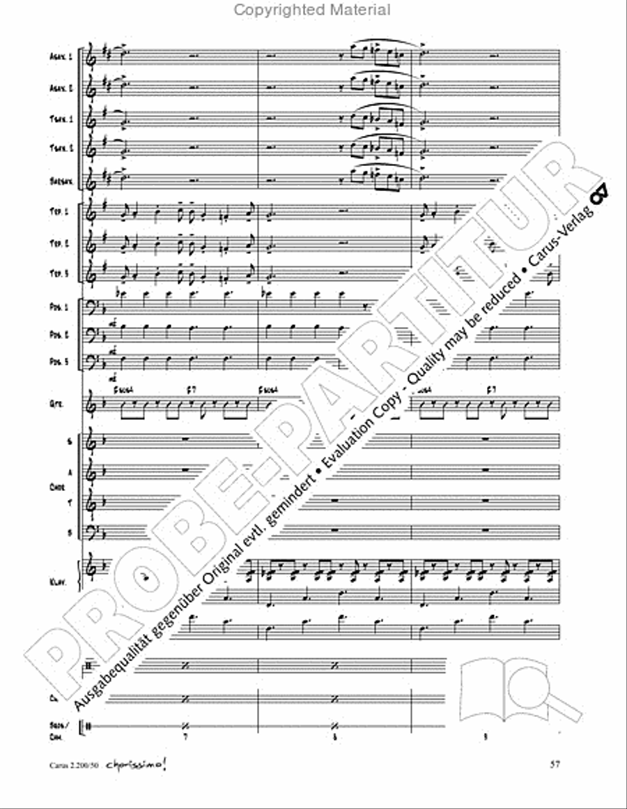 Chorissimo. Instrumentale Begleitarrangements fur Small Bigband, Vol. 3 Big Band scores gallery preview page 55