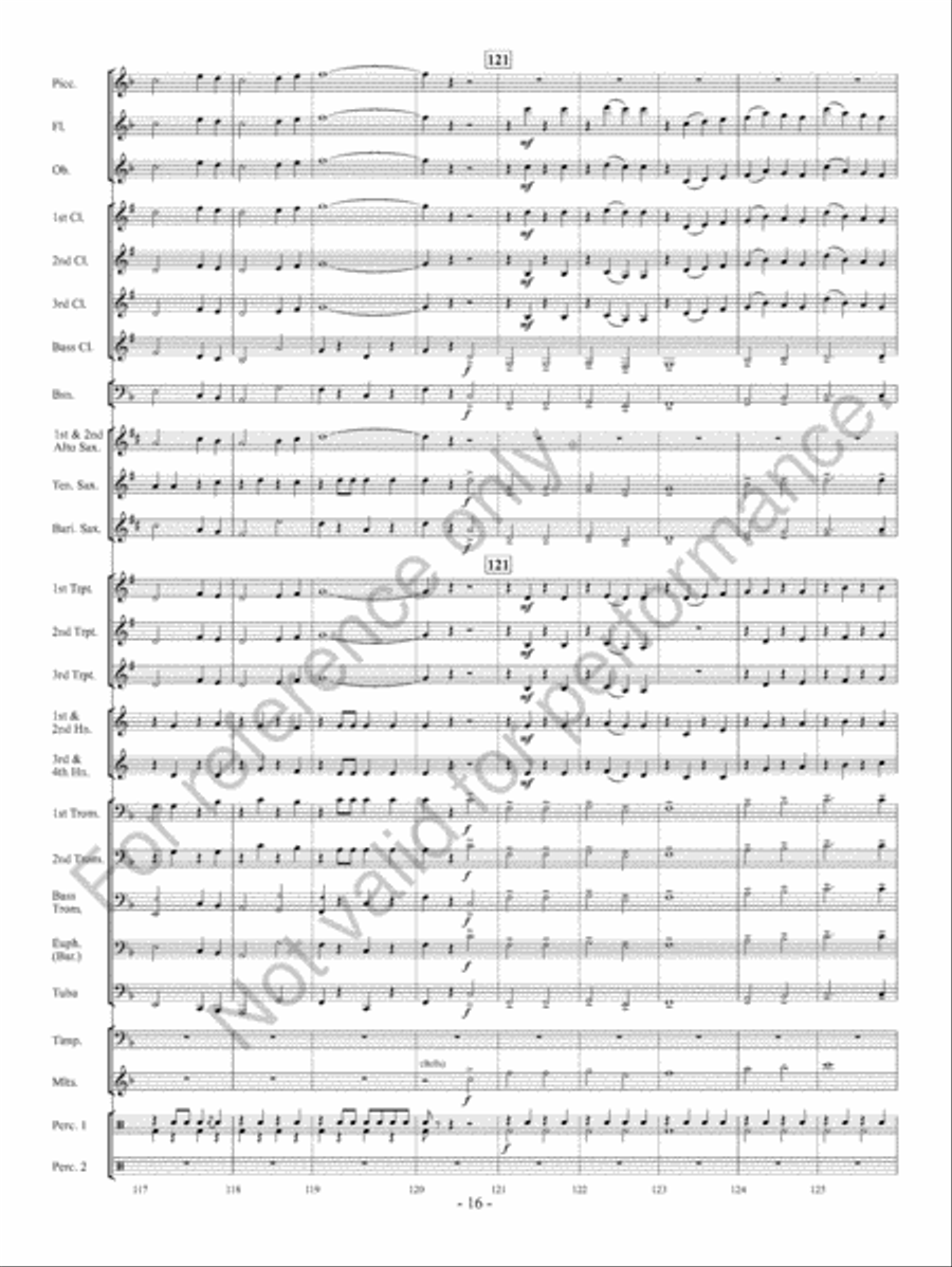 Yorkshire Folk Song Suite Concert Band scores gallery preview page 17