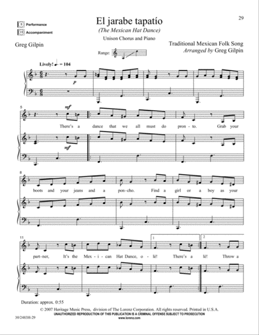 Friends to the North and Friends to the South Unison Choir scores gallery preview page 30
