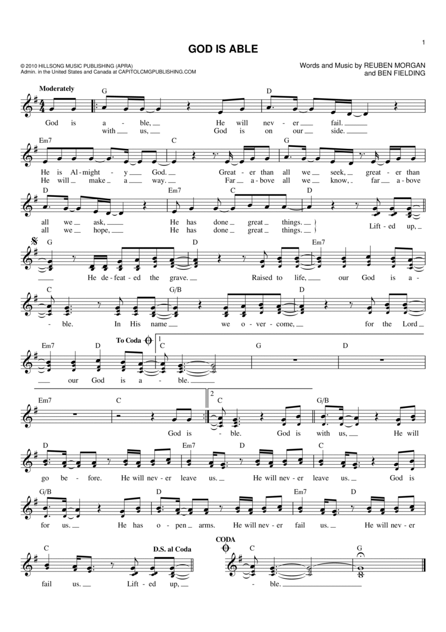 God Is Able God Is Able Flute scores gallery preview page 1