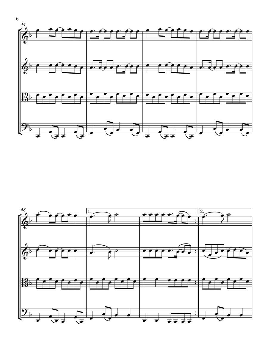 What Makes You Beautiful String Quartet scores gallery preview page 6