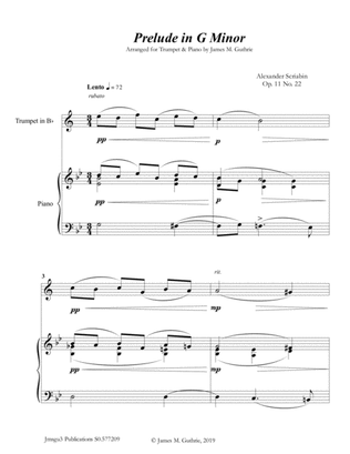 Scriabin: Prelude in G Minor for Trumpet & Piano