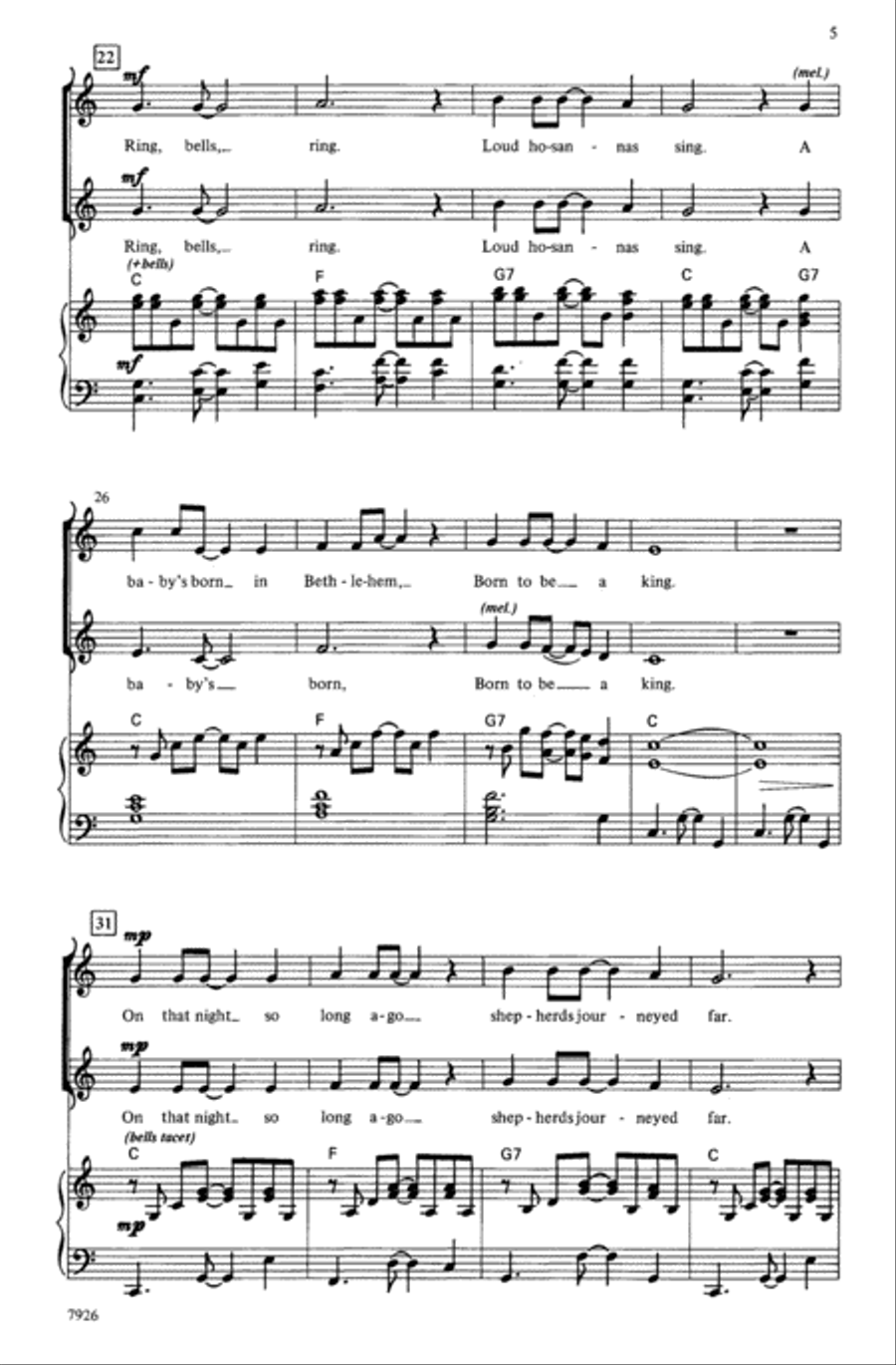 Baby's Born in Bethlehem Choir scores gallery preview page 3