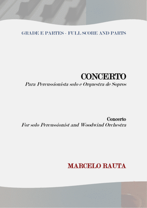 Book cover for Concerto for solo Percussionist and Woodwind orchestra) - Full score and parts