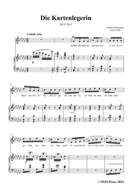 Schumann-Die Kartenlegerin,Op.31 No.2,in G flar Major image number null
