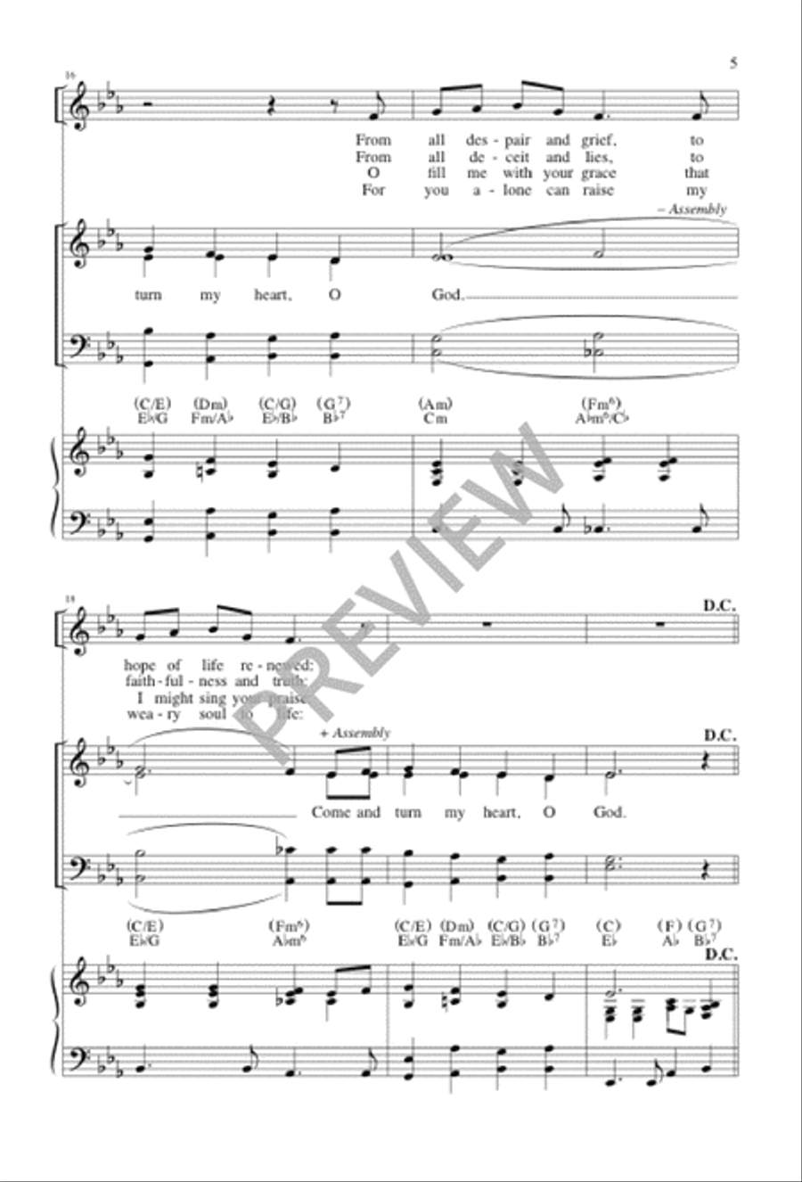 Turn My Heart, O God 4-Part scores gallery preview page 5