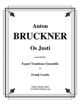 Book cover for Os Justi for 8-part Trombone ensemble