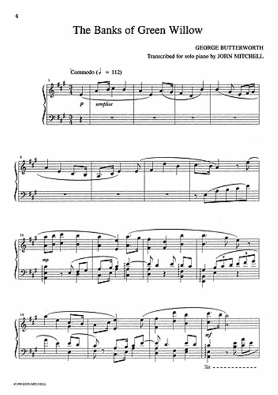 Banks Of Green Willow Piano Solo scores gallery preview page 1