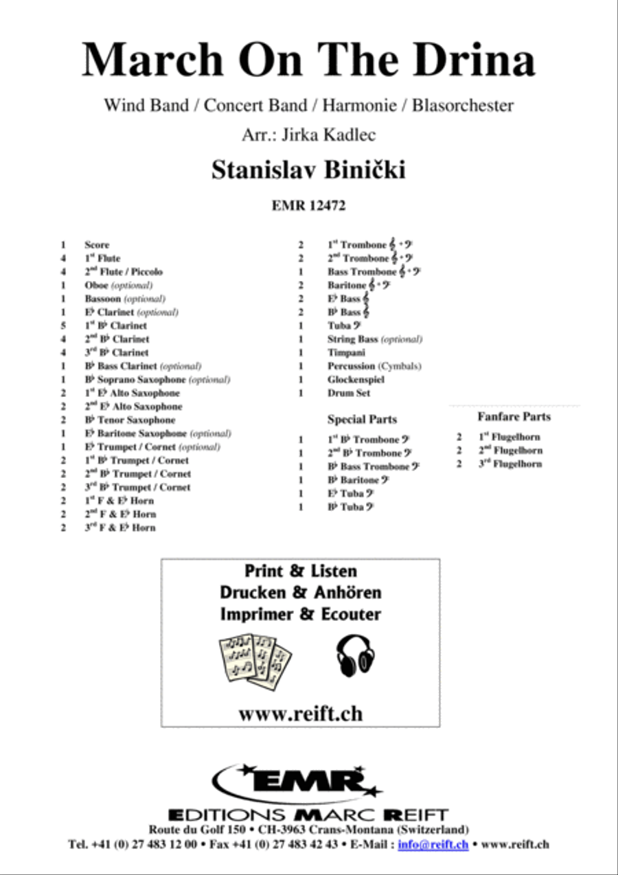 March On The Drina Concert Band scores gallery preview page 2