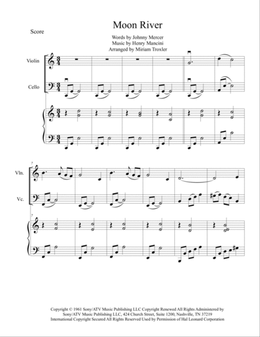 Moon River Small Ensemble scores gallery preview page 2