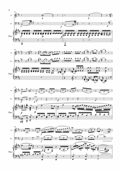 Mozart - Adagio in B minor K 540 - Flute, Cello & Piano