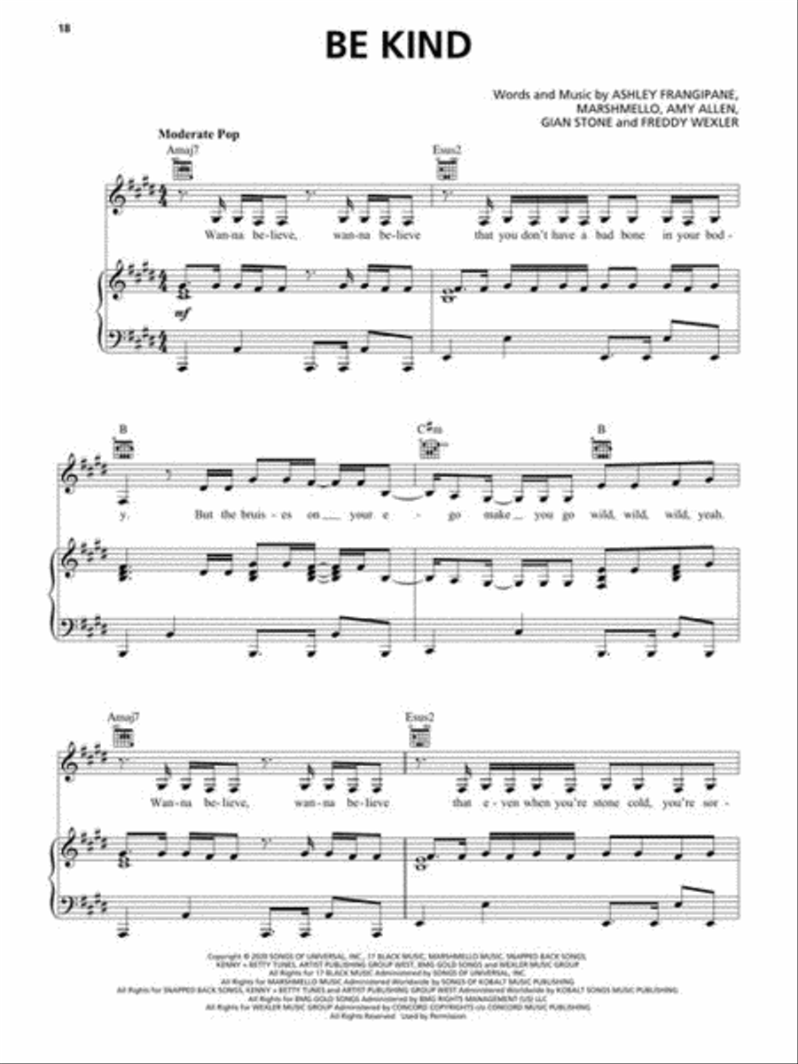 Top Hits of 2020 Top Hits of 2020 Piano, Vocal, Guitar scores gallery preview page 6