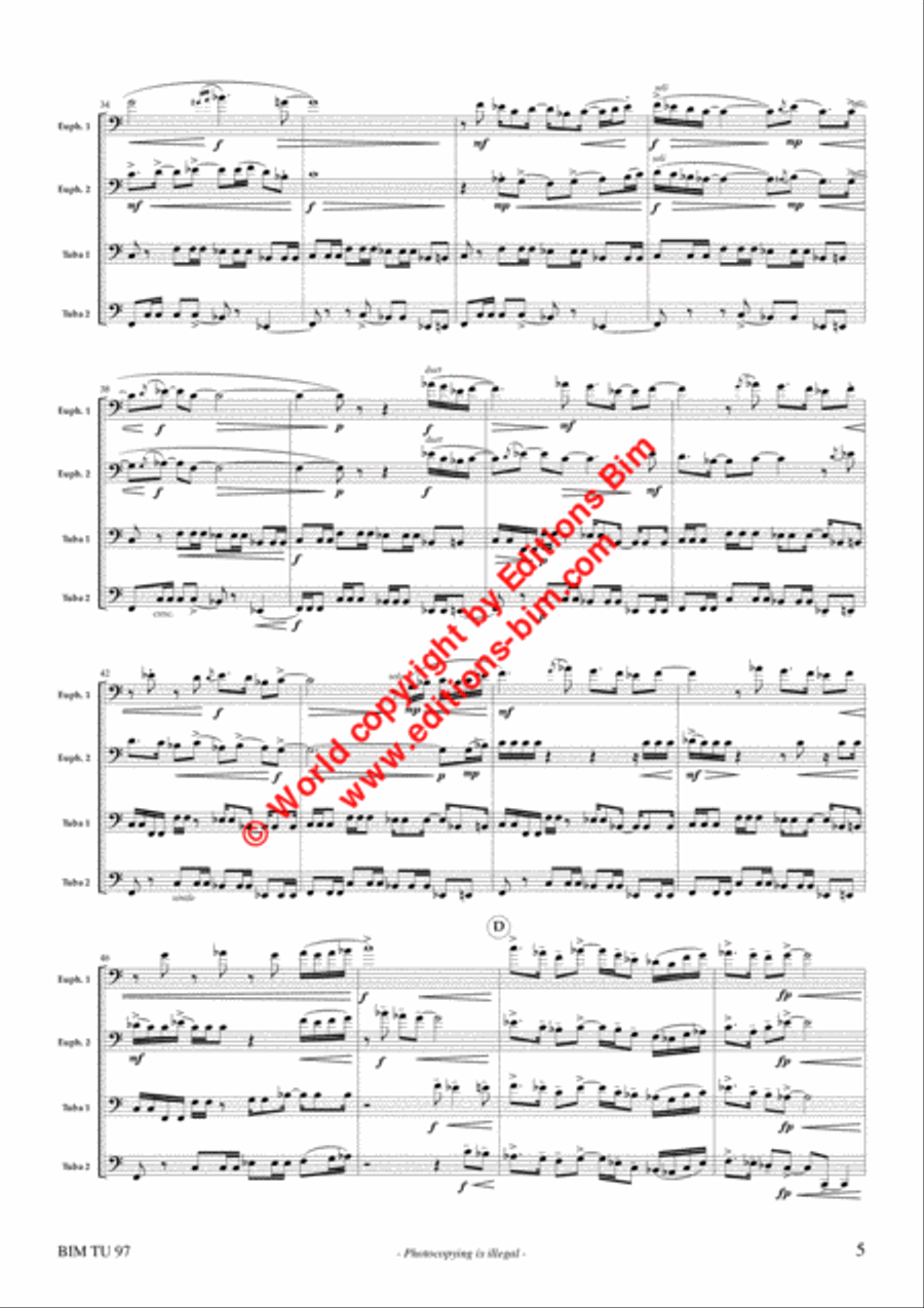 Consequences Consequences Tuba Quartet scores gallery preview page 4