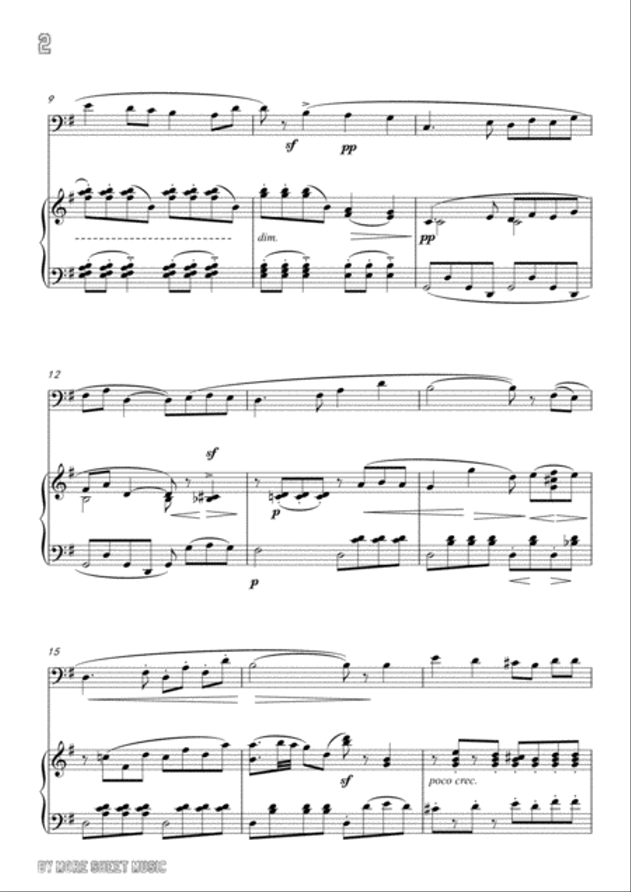 Chabrier-Pastorale des cochons roses,for Cello and Piano Voice scores gallery preview page 4