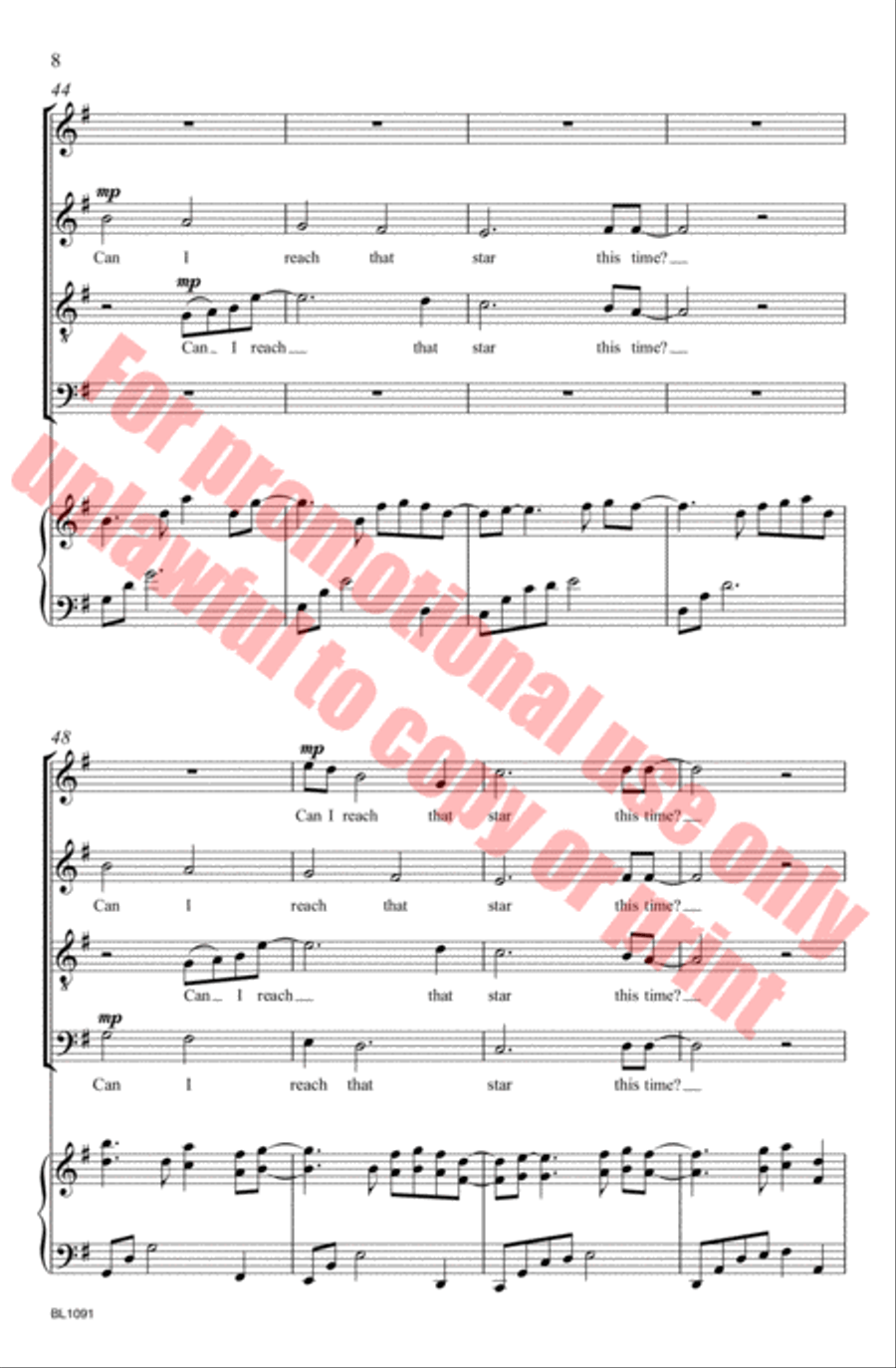 Can I Reach That Star? 4-Part scores gallery preview page 9