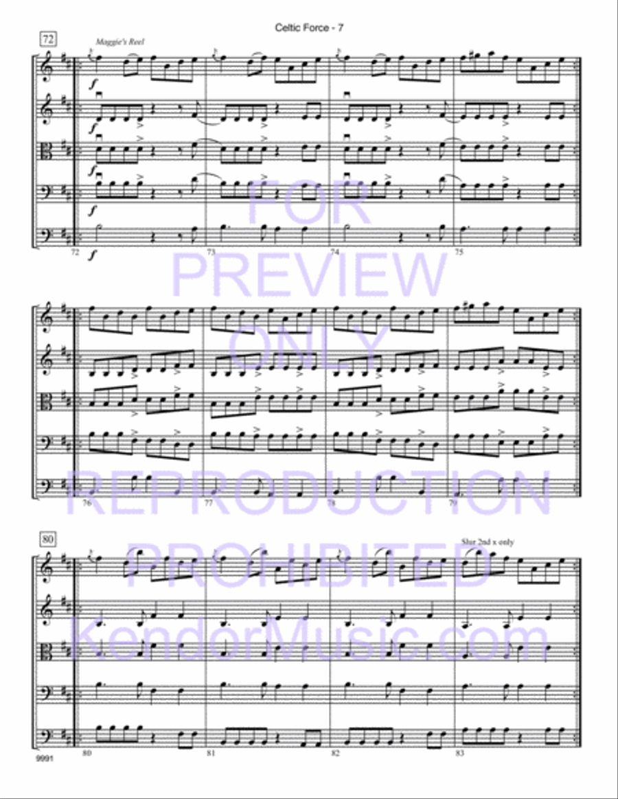 Celtic Force String Orchestra scores gallery preview page 8