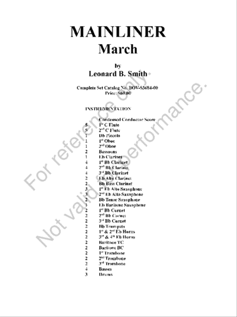 Mainliner Mainliner Concert Band scores gallery preview page 2