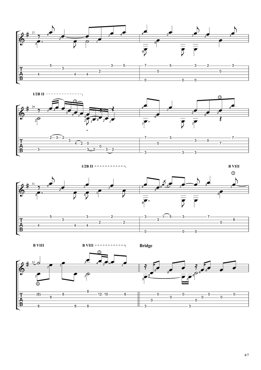 California King Bed Acoustic Guitar scores gallery preview page 4