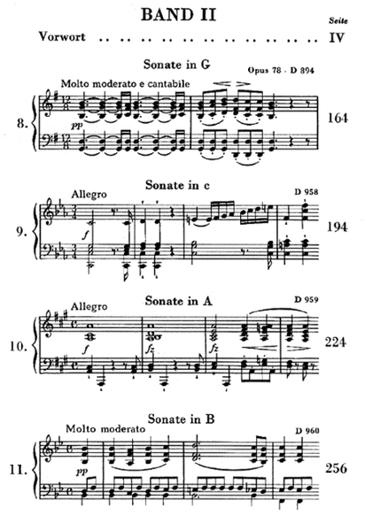 Piano sonatas, Volume II