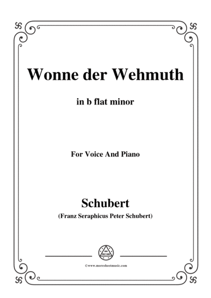 Schubert-Wonne der Wehmuth,Op.115 No.2,in b flat minor,for Voice&Piano image number null