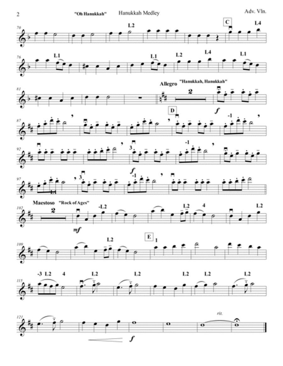 Extra Parts for Hanukkah Medley for Multi-Level String Orchestra image number null