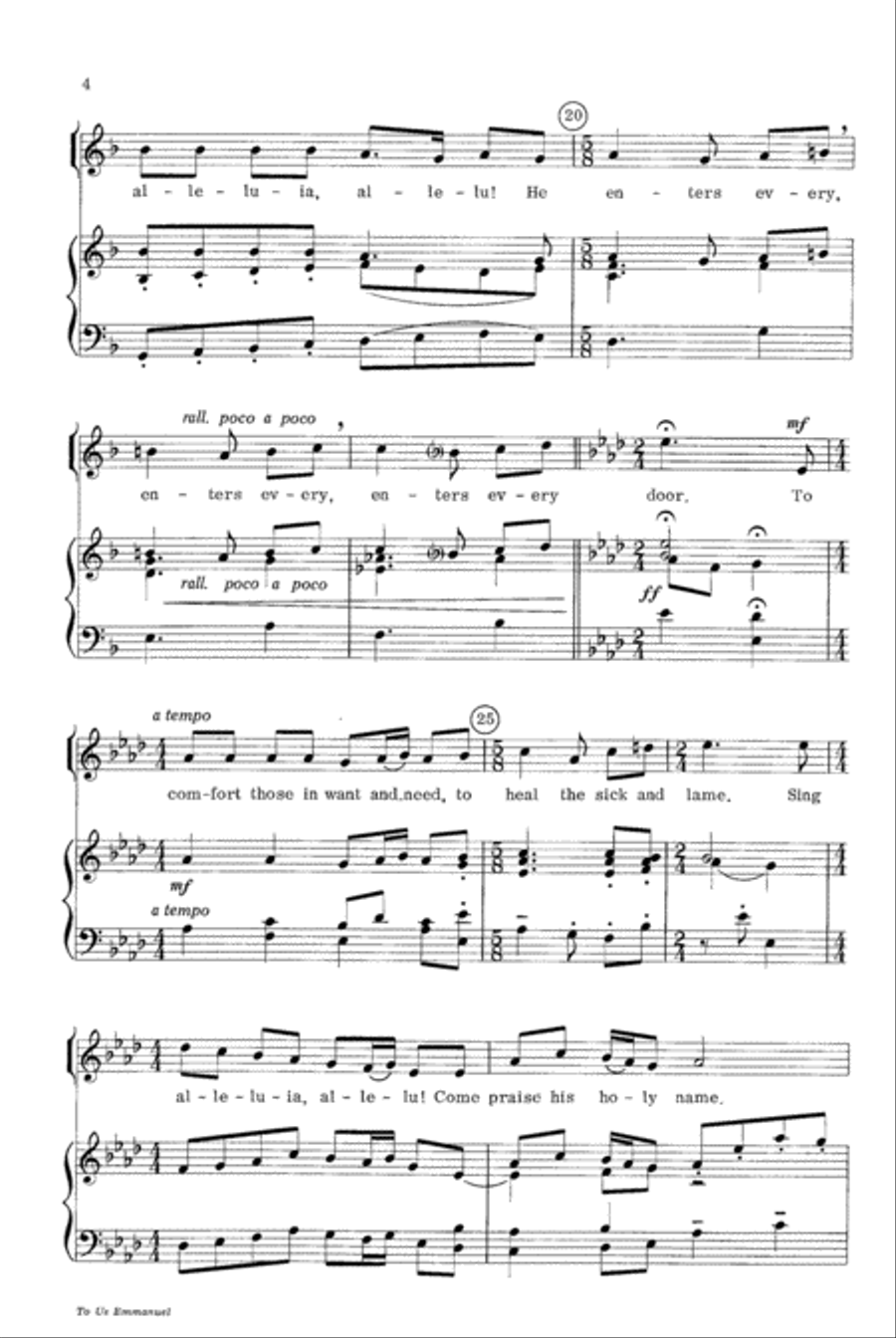 To Us Emmanuel To Us Emmanuel Unison Choir scores gallery preview page 4
