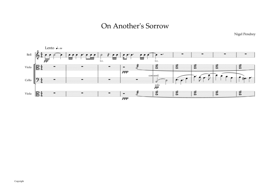 On Another's Sorrow On Another's Sorrow String Orchestra scores gallery preview page 1