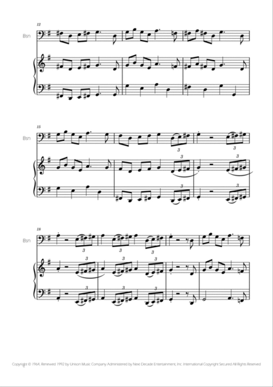 Addams Family Theme Bassoon scores gallery preview page 2