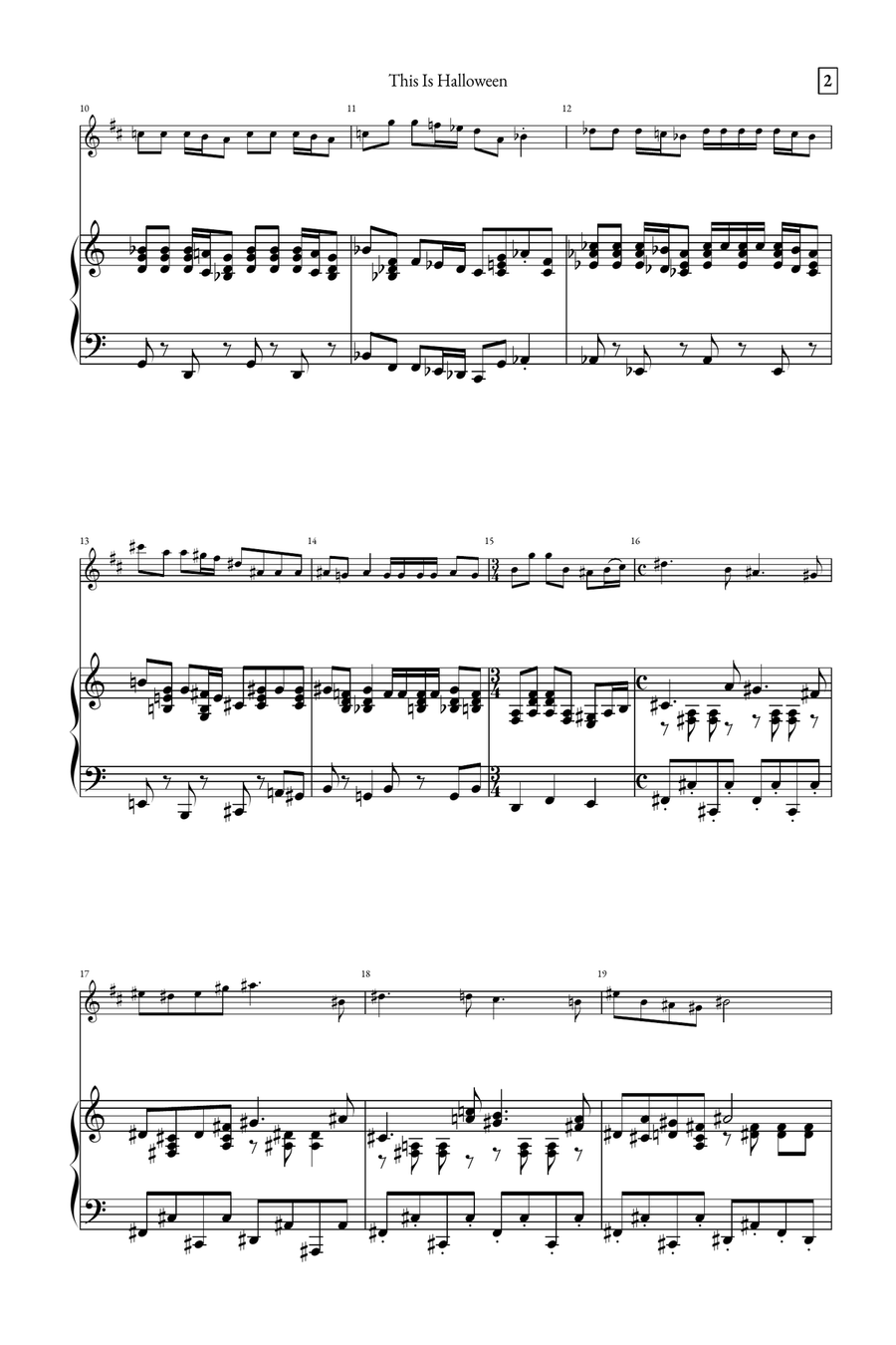 This Is Halloween B-Flat Trumpet scores gallery preview page 2
