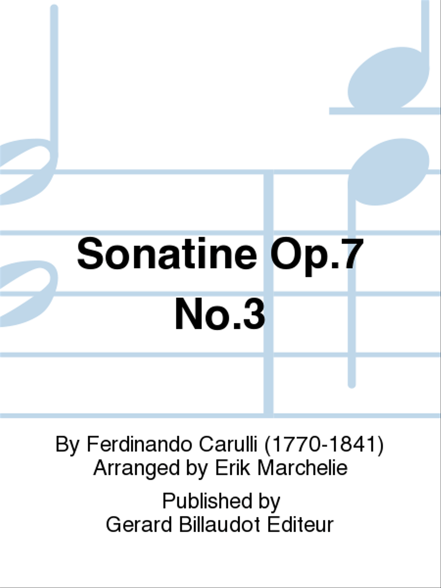 Sonatine Op. 7, No. 3 Sonatine Op. 7, No. 3 Chamber Music scores gallery preview page 1