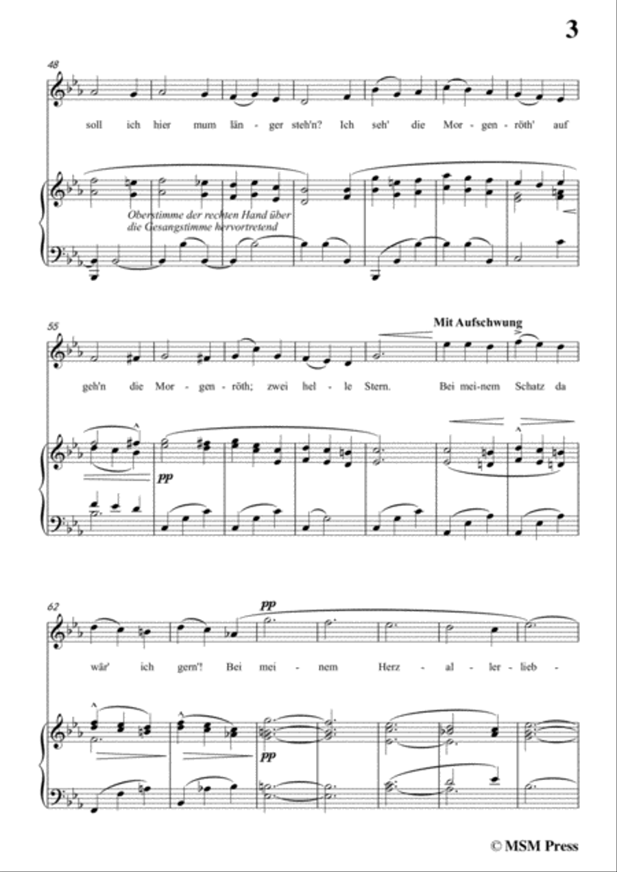 Mahler-Wo die schönen Trompeten blasen in e flat minor,for Voice and Piano Voice Solo scores gallery preview page 5