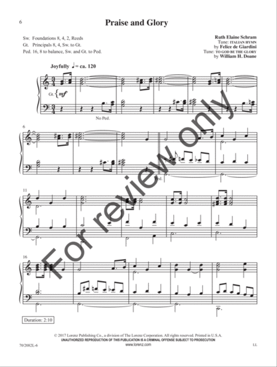 Prayludes of Praise Prayludes of Praise Organ Solo scores gallery preview page 6