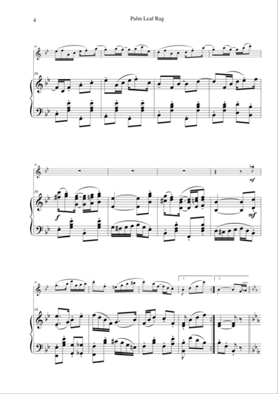 Joplin Favourite Ragtimes Flute Solo scores gallery preview page 5