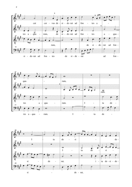 SICUT CERVUS - SATB Choir - Palestrina image number null