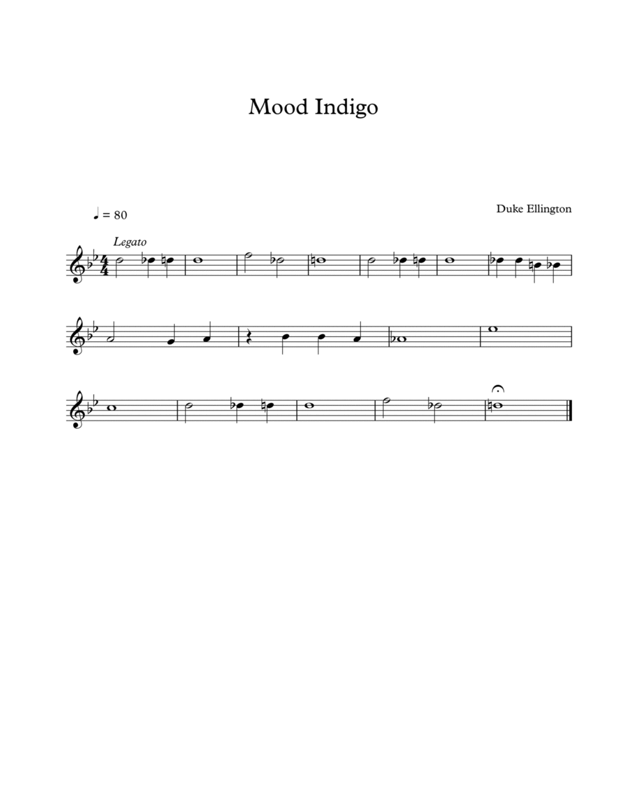 Mood Indigo Small Ensemble scores gallery preview page 1