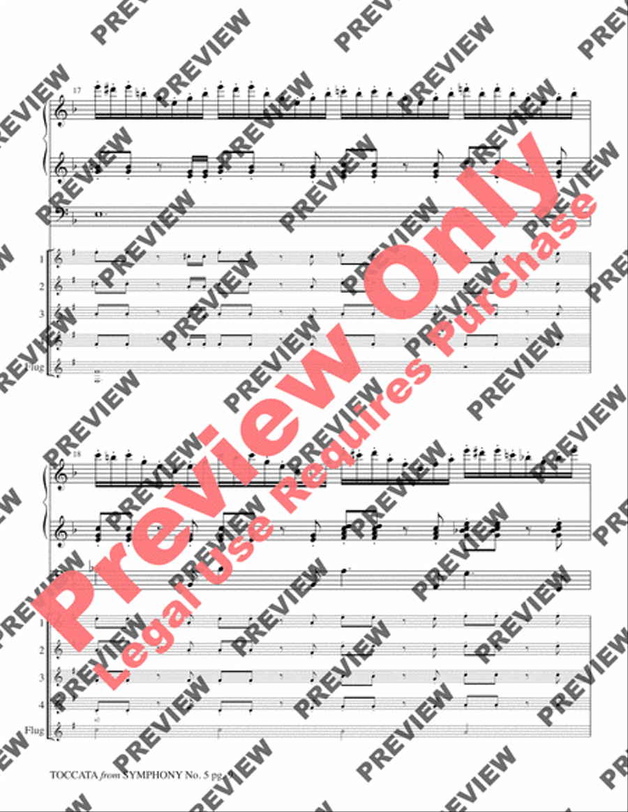 Toccata (from Symphony No. 5) Small Ensemble scores gallery preview page 11