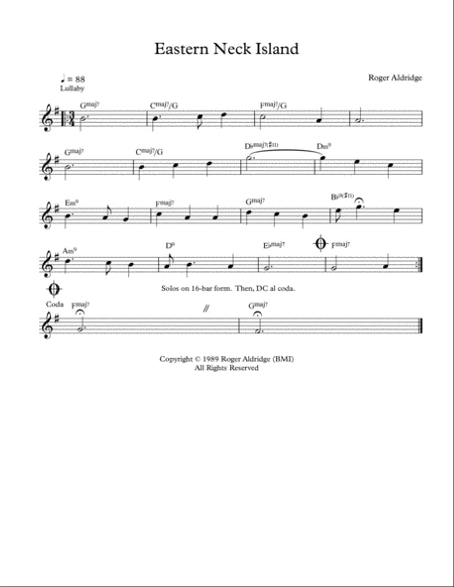 Eastern Neck Island Jazz Ensemble scores gallery preview page 1