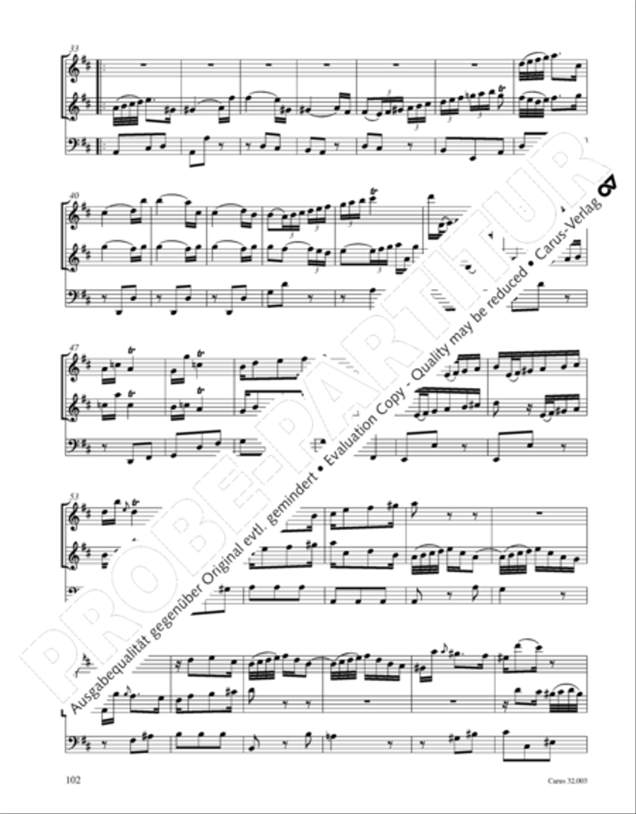 Gesamtausgabe Band 3 (Kammermusik: Duette, Solo- und Triosonaten) Score scores gallery preview page 123