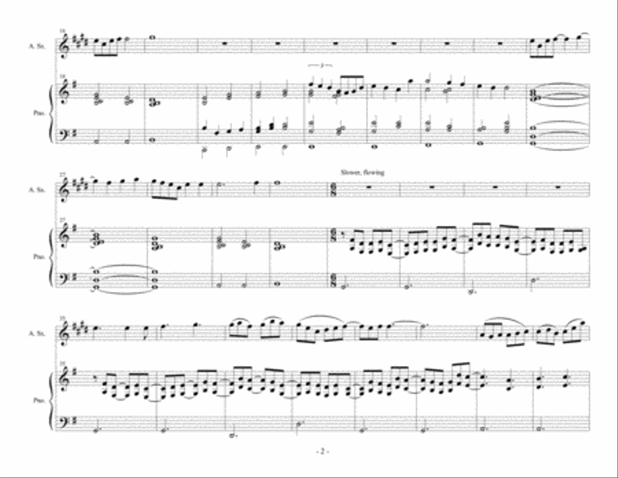 Ubi Caritas, A Fantasy for Alto sax and Organ Woodwind Duet scores gallery preview page 2