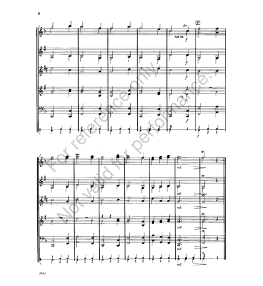 Three English Carols Concert Band scores gallery preview page 5
