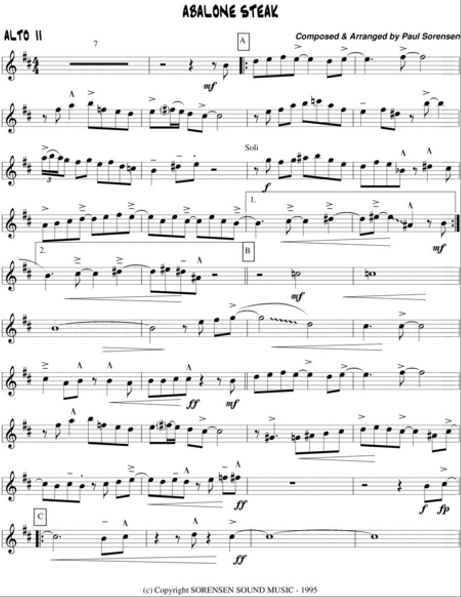 Abalone Steak Jazz Ensemble scores gallery preview page 5