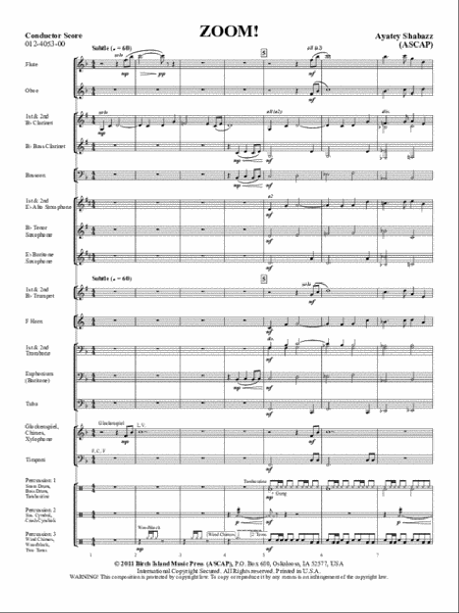 Zoom! Zoom! Concert Band scores gallery preview page 2