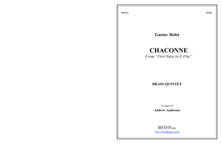 Chaconne from First Suite in Eb for Military Band Brass Quintet scores gallery preview page 1