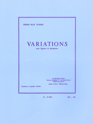 Book cover for Variations (saxophones 4)