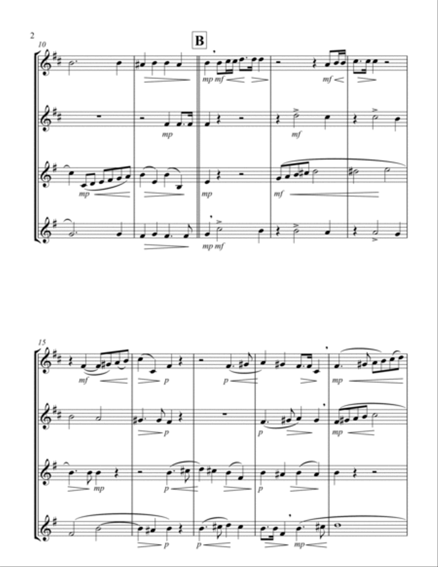Kyrie (Durante) (Saxophone Quartet - 2 Alto, 2 Tenor) Saxophone Quartet scores gallery preview page 2
